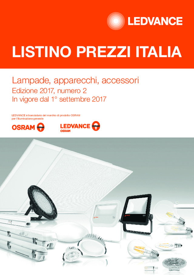 Listino LEDVANCE Lampade e Apparecchi
