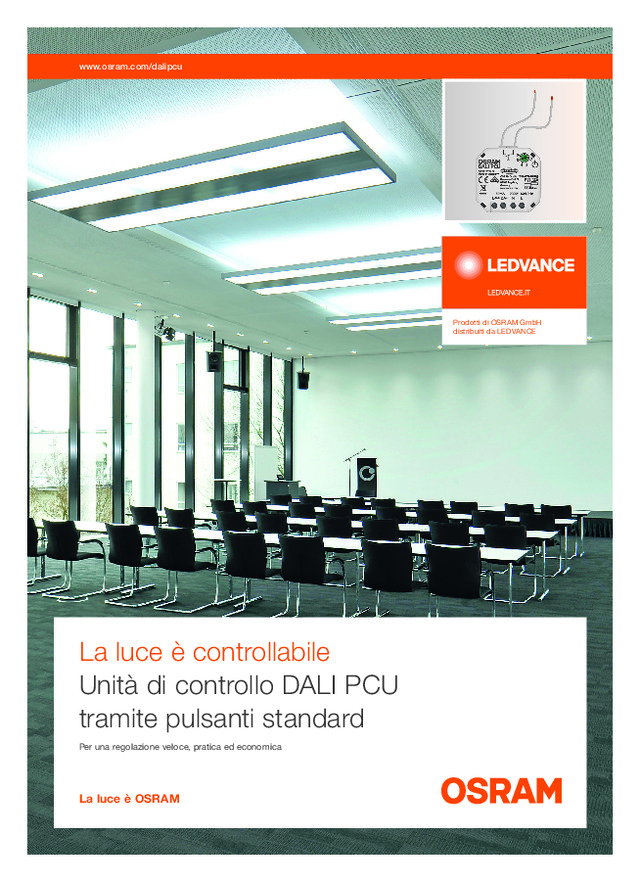 Unità di controllo DALI PCU tramite pulsanti standard
