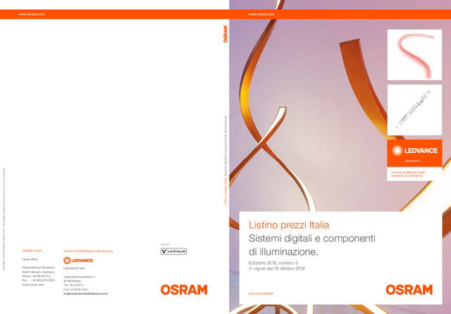 Listino Prezzi Italia Sistemi Digitali e componenti OSRAM-LEDVANCE 2018