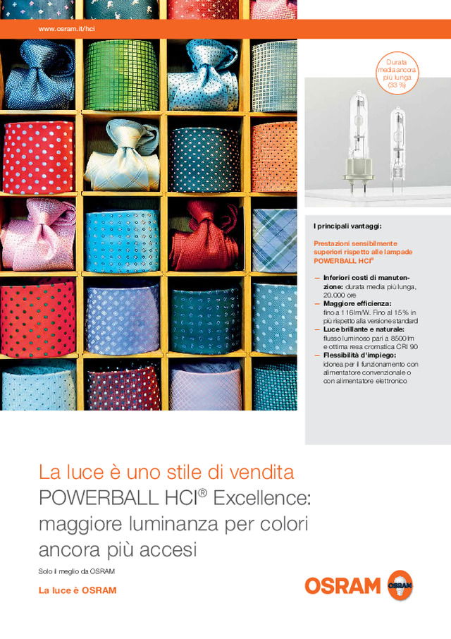 La luce è uno stile di vendita