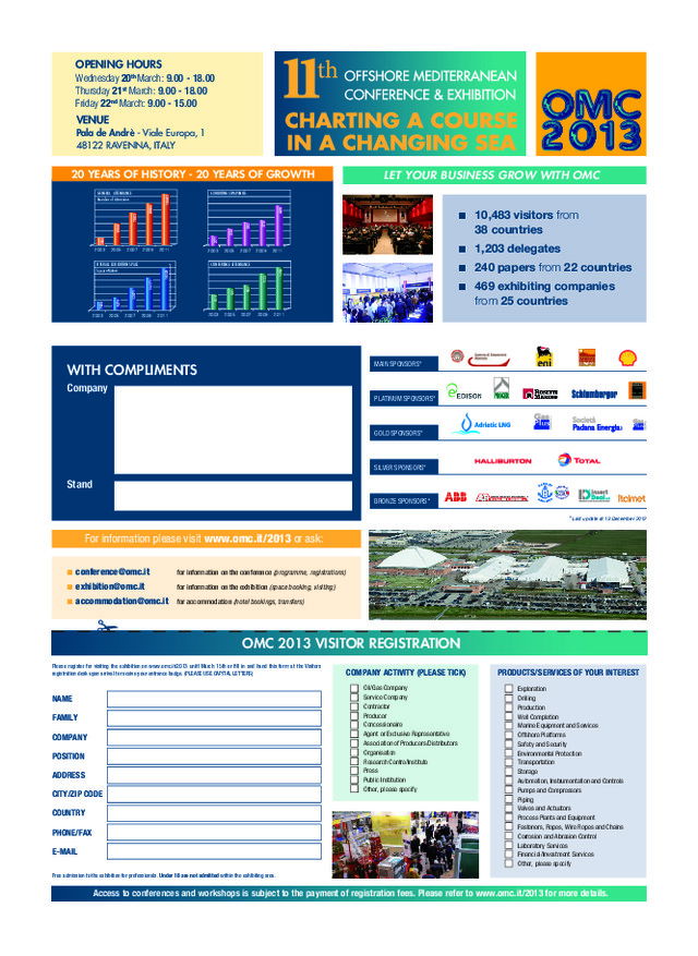 Prysmian Cavi e Sistemi Italia ad OMC 2013: \"Charting a course in a changing sea”