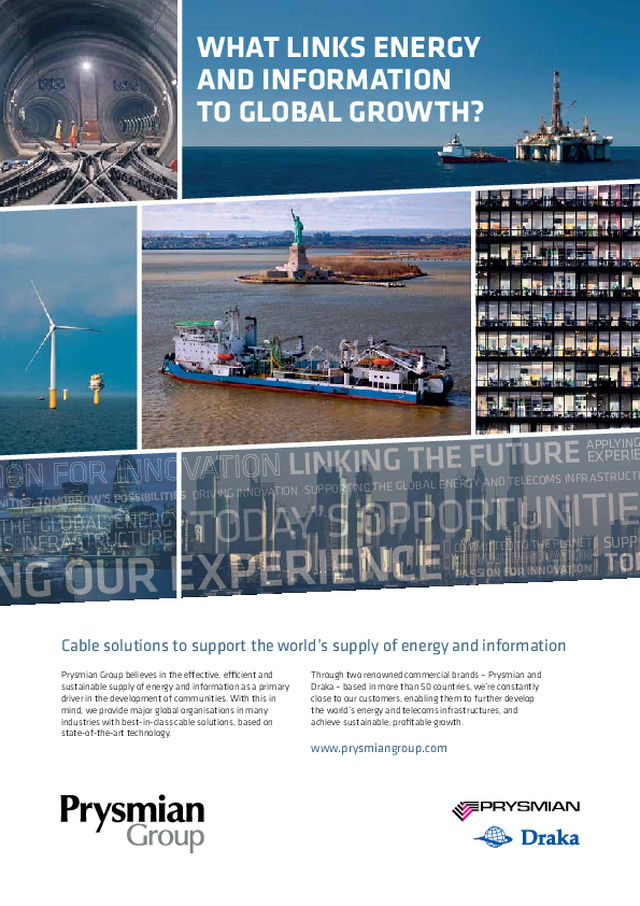 What links energy and information to global growth?