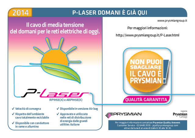 P-LASER DOMANI È GIÀ QUI