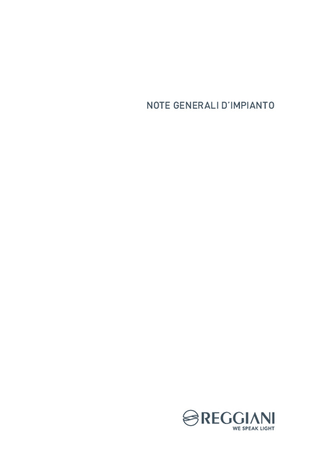 NOTE GENERALI D’IMPIANTO