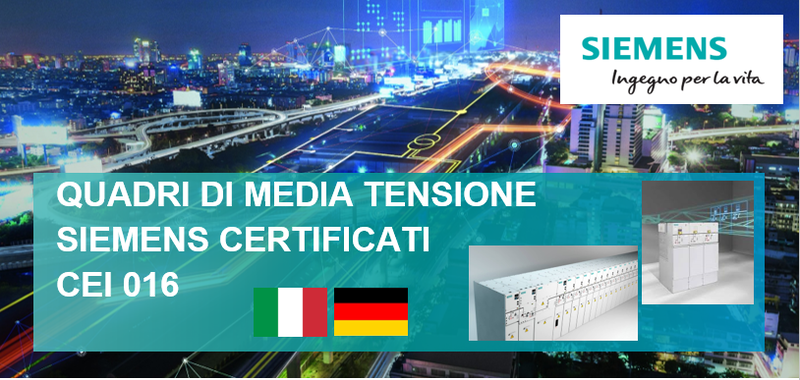 Quadri di media tensione Siemens certificati CEI 016