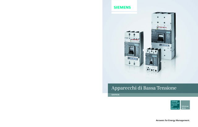 Catalogo Interruttori scatolati per Mercato UL