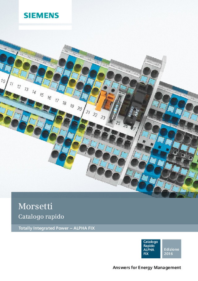 Catalogo Rapido ALPHA FIX - Morsetti combinabili