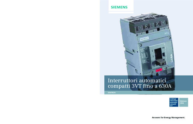 Catalogo interruttori automatici compatti 3VT