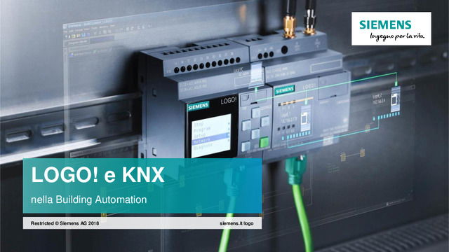 Presentazione webinar "LOGO!8 e KNX nella Building Automation"