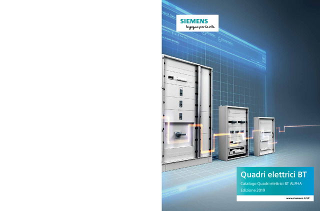 Catalogo Quadri Elettrici BT ALPHA Edizione 2019