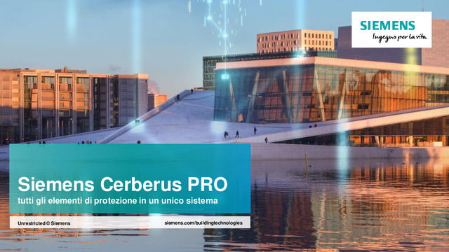 Presentazione del webinar "Sistema di rivelazione incendio Siemens Cerberus PRO: tutti gli elementi di protezione in un unico sistema"