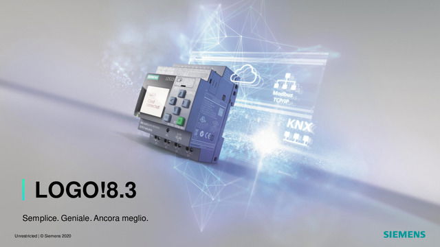 Presentazione webinar "Novità LOGO!8.3 e LOGO! Web Editor, connetti al cloud la tua macchina o la tua abitazione e gestiscila da remoto!"
