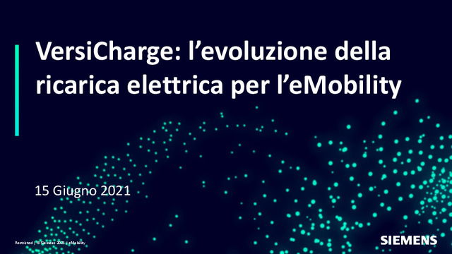 Presentazione del webinar "VersiCharge: l’evoluzione della ricarica elettrica per l’eMobility"
