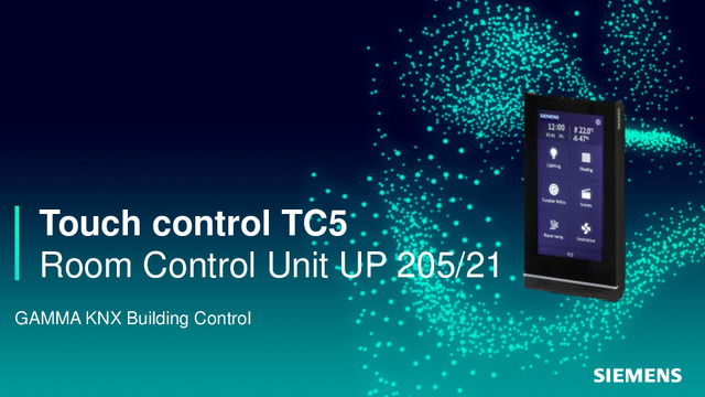 Presentazione del webinar "Display Multifunzione Touch TC5 KNX: il modo elegante e smart di controllare il tuo ambiente"