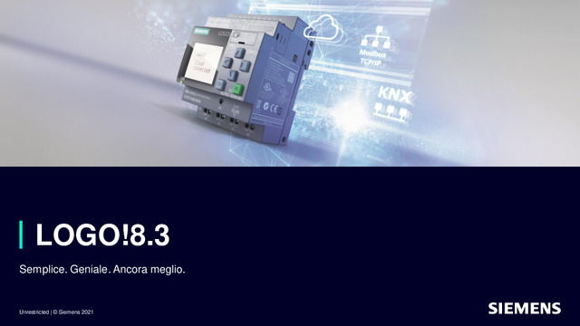 Presentazione del webinar "LOGO!8.3: il microcontrollore Siemens per connettere la tua home automation al cloud e gestirla da remoto "