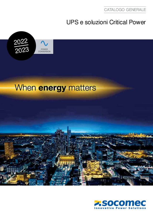 UPS e soluzioni Critical Power - Documentazione webinar 5/12