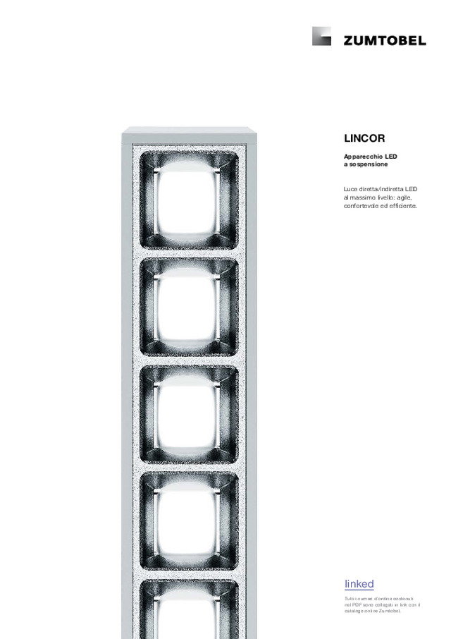 Zumtobel presenta LINCOR: l\'apparecchio LED a sospensione che offre alte prestazioni in uno spazio ridotto