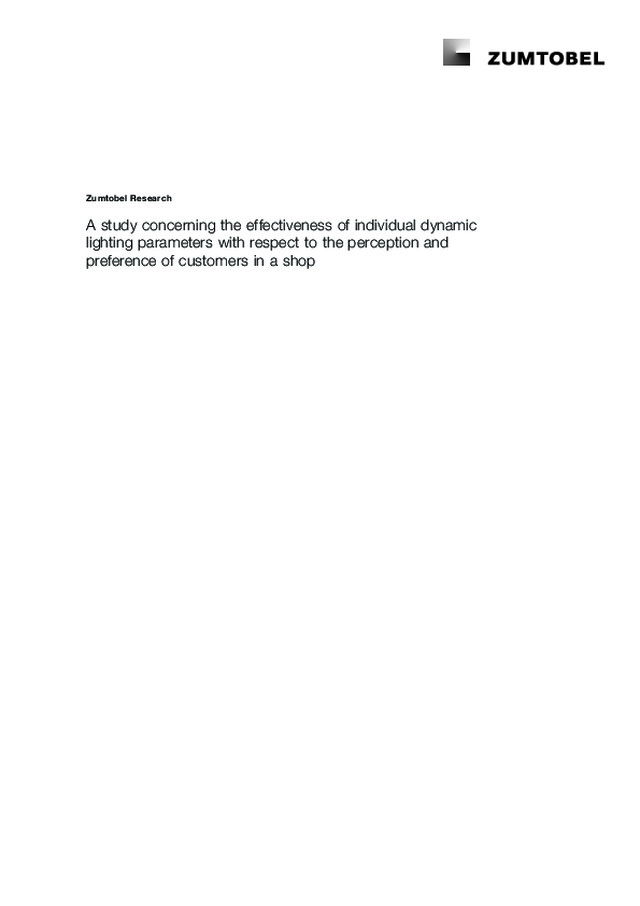 Uno studio riguardante l\'efficacia della luce dinamica sulla percezione e la preferenza dei clienti in un negozio