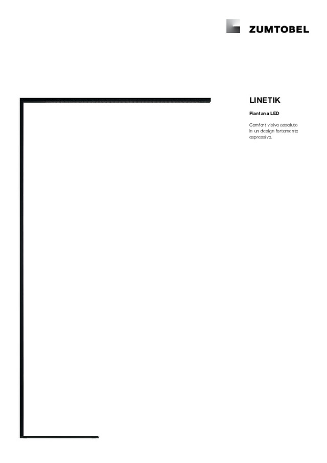 Piantana LED LINETIK, concentrata sull’essenziale