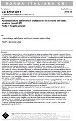 Nuove edizioni delle prime due parti della normativa CEI EN 61439 relative ai quadri BT