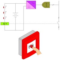 Schemi ed apparecchi tipici per il comando di emergenza negli impianti elettrici