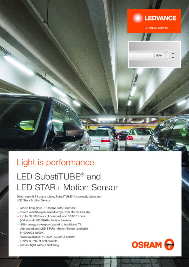 LED SubstiTUBE® and LED STAR+ Motion Sensor