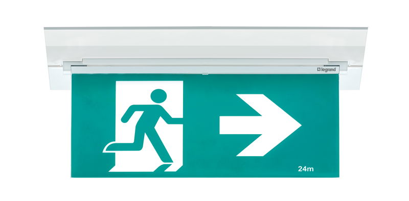 New from Legrand: Legrand E2 Edgelight Exit Sign –AXIOM Version