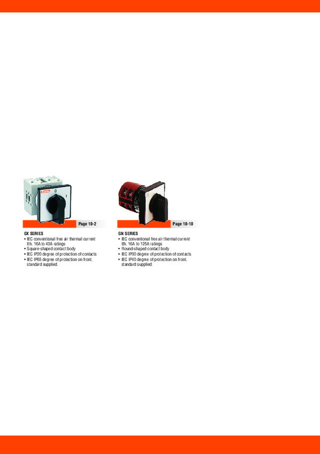 Lovato electric: rotary cam switches
