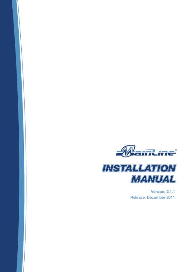 Legrand Mainline Installation Manual