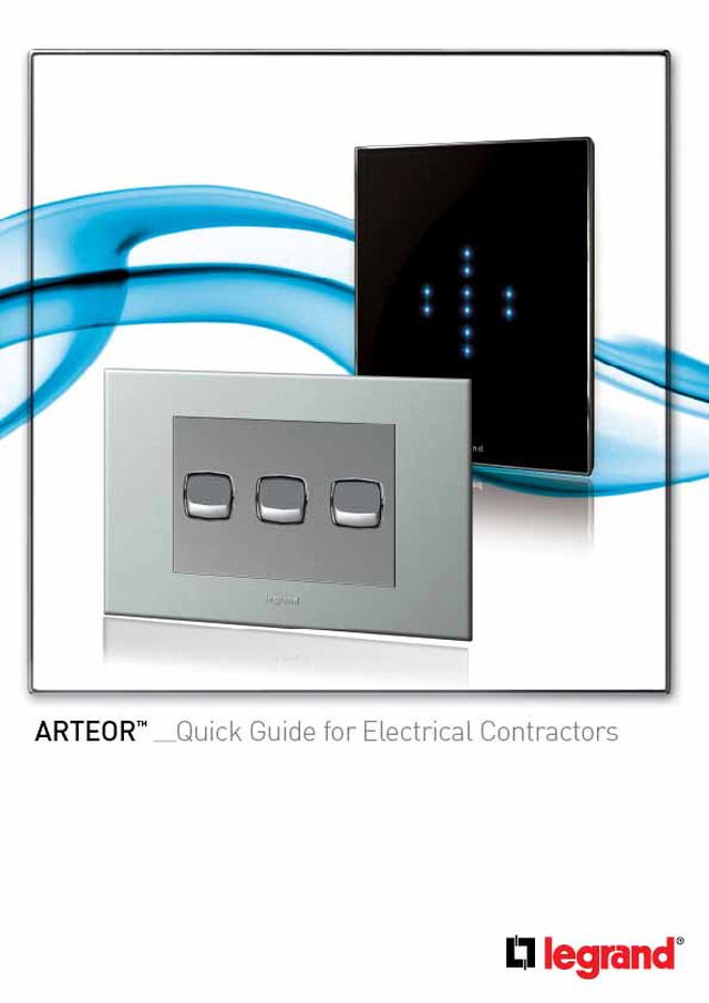 Legrand Arteor Quick Guide for Electrical Contractors