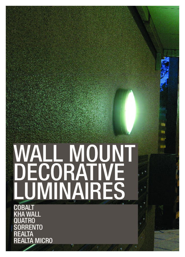 Spectra wall mount decorative luminaires