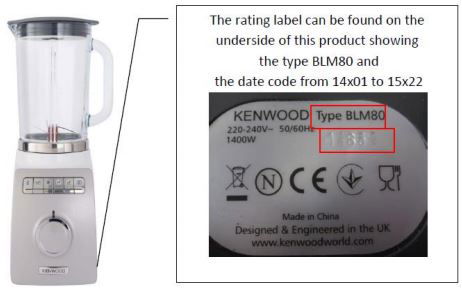Product Recall: Kenwood Blend-X PRO Blender