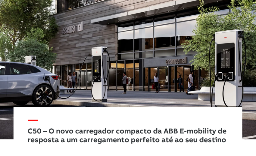 A ABB E-mobility, apresenta o carregador C50 com reconhecimento Red Dot