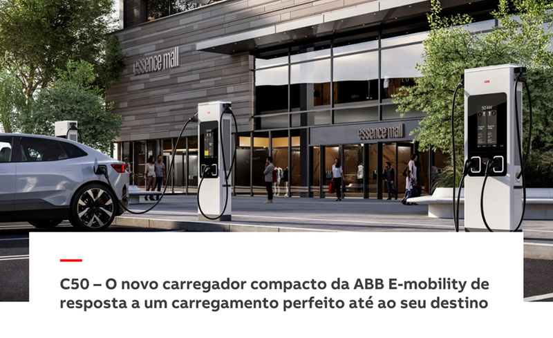 A ABB E-mobility, apresenta o carregador C50 com reconhecimento Red Dot