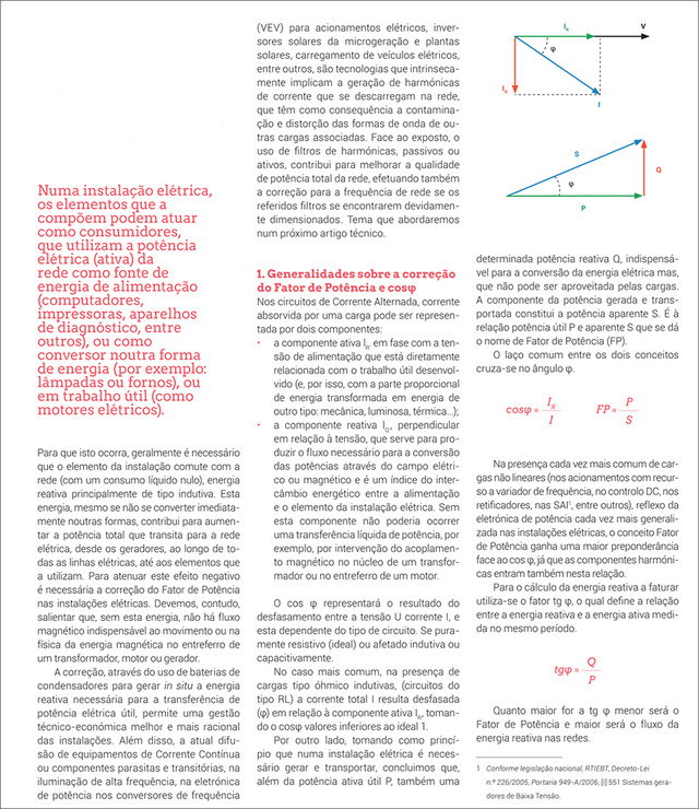 Correcção do factor de potência