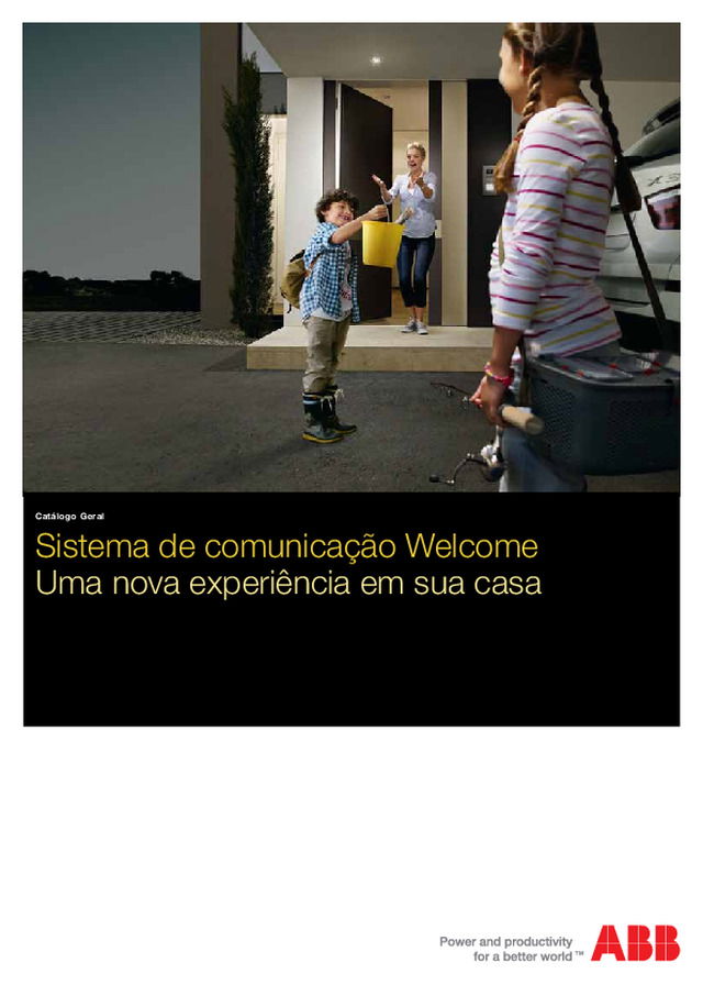 Catálogo ABB Sistema de comunicação Welcome - uma nova experiência em sua casa