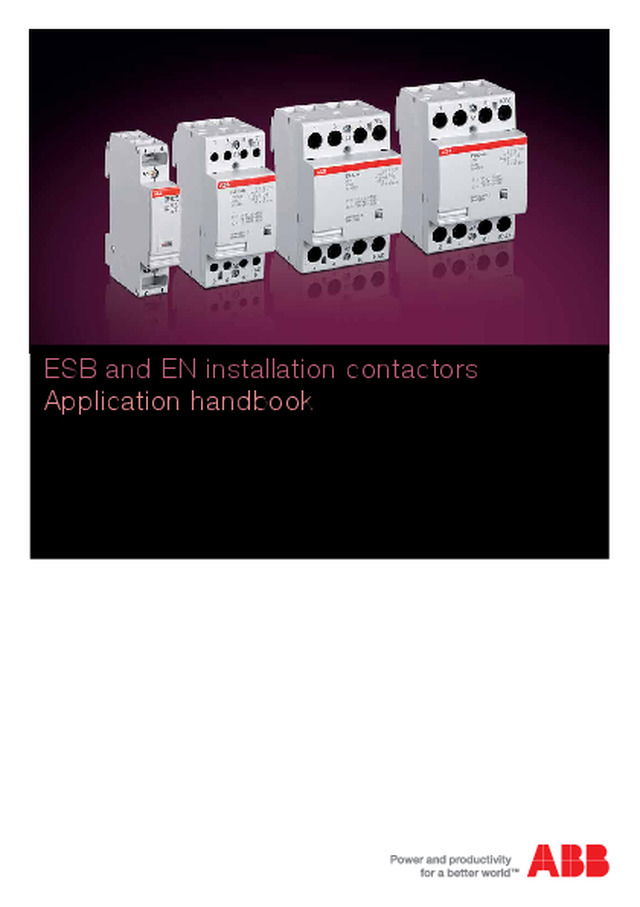 Instalação de contactores ESB e EN