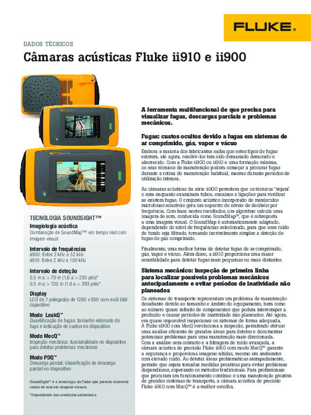 Câmaras Acústicas Fluke - ii9x0