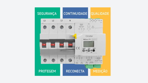 Proteja, assegure a continuidade de fornecimento e diagnostique a sua instalação com um só dispositivo