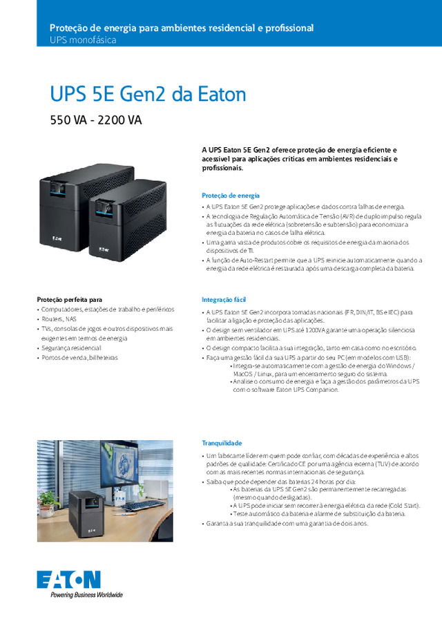 UPS 5E Gen2 da Eaton