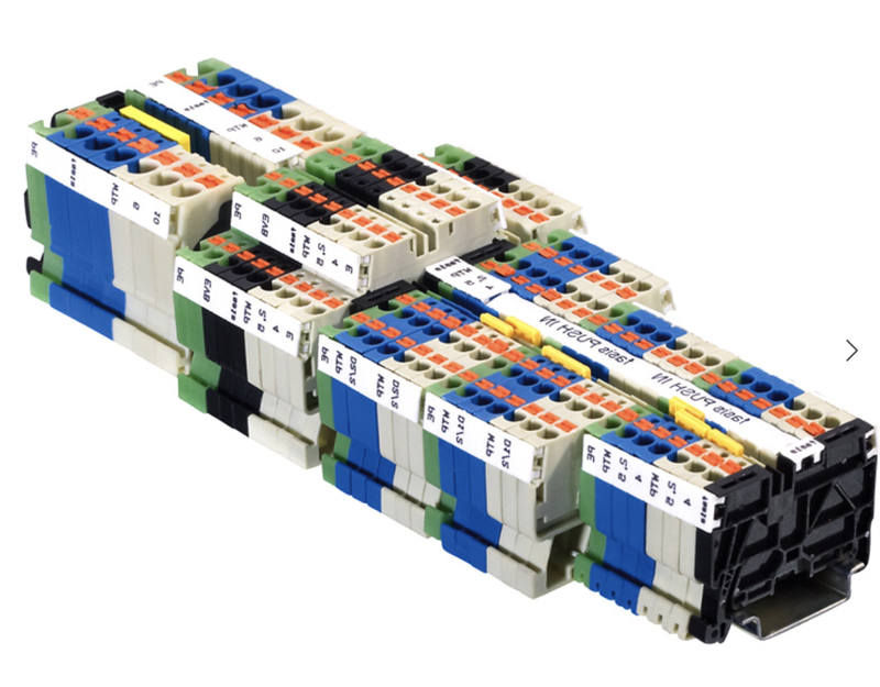 Fasis WTP – bornes push-in para calha DIN – Wieland Electric
