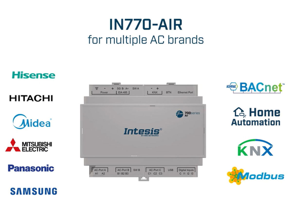 Gateways para interface com sistemas de AVAC Intesis® 700 AIR series – HMS