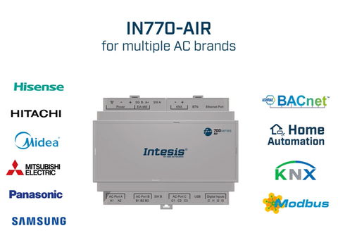 Gateways para interface com sistemas de AVAC Intesis® 700 AIR series – HMS