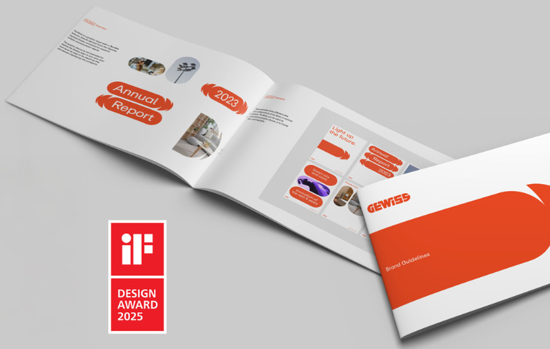 A nova identidade da GEWISS também foi premiada com o IF DESIGN AWARD 2024
