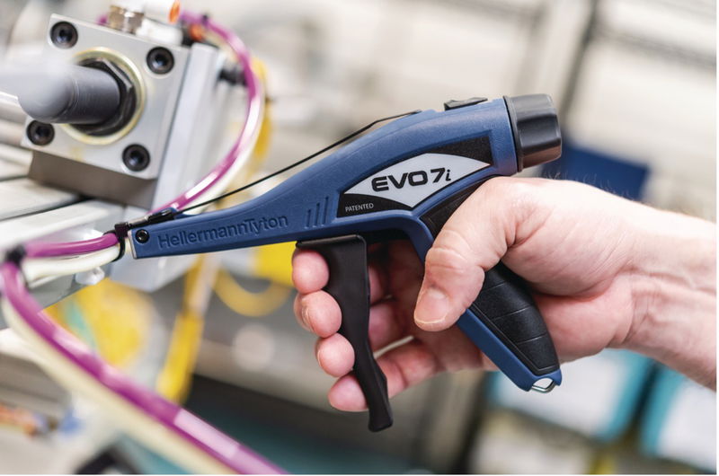 A HellermannTyton apresenta a EVO7i, ferramenta de profissional de ajuste e corte de abraçadeiras