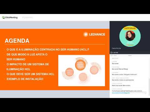 Gravação do webinar HUman Centric Lighting