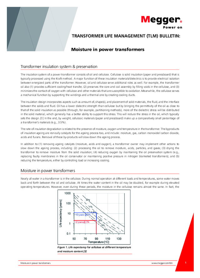 Guia Megger de Transformer Life Management — 1. Humidade em transformadores
