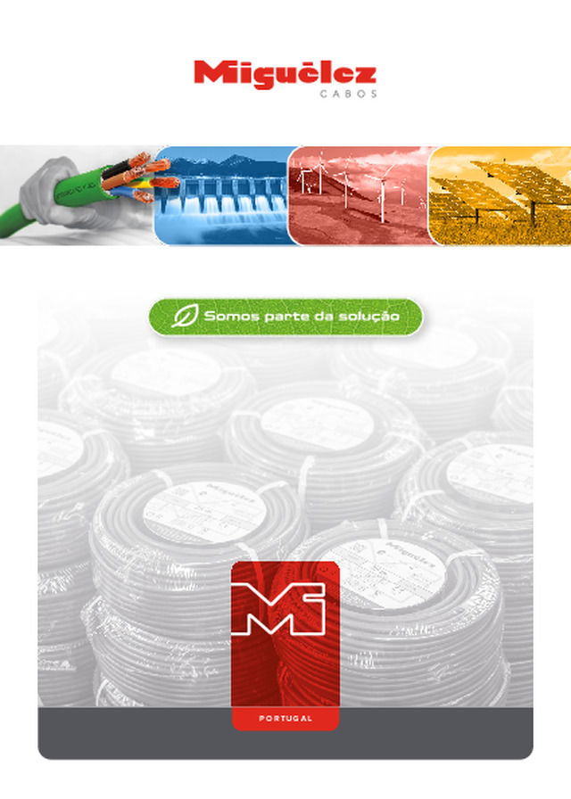 Guia de consulta rápida das gamas de produtos Miguélez cabos elétricos