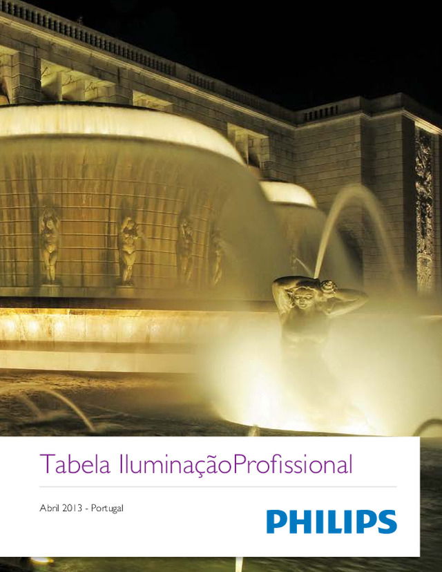 Tabela de iluminação profissional