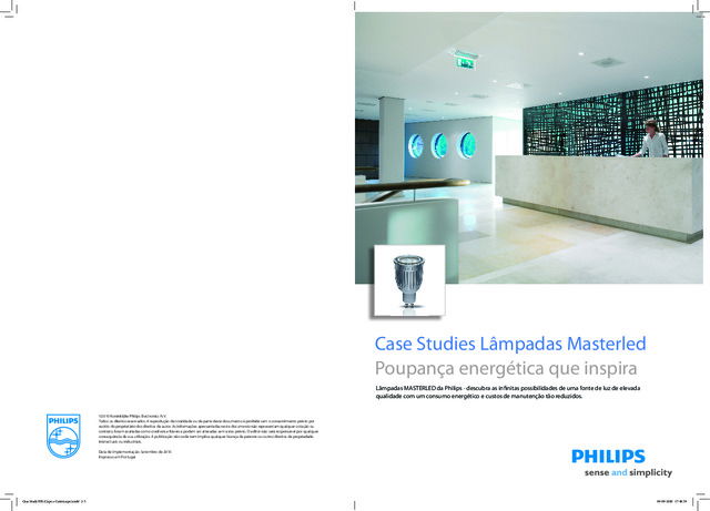 Caso de estudo: lâmpadas MasterLed | Poupança energética que inspira (solução hóteis)